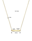 14K geelgoud graveercollier plaat 4,0 mm 42 - 45 cm 4025417