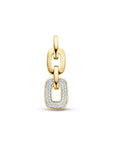 14K geelgoud hanger schakel diamant 0.18ct h si 4025626