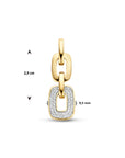 14K geelgoud hanger schakel diamant 0.18ct h si 4025626