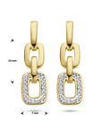 14K Geelgoud Oorhangers Schakel Diamant 0.13Ct (2X 0.065Ct) H Si 4025627