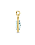 14K geelgoud hanger blauw topaas 4025811