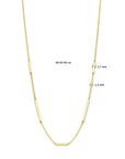 14K geelgoud collier balkjes 40 - 42 - 44 cm 4025906