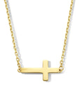 14K geelgoud collier kruis 40 - 42 - 44 cm 4025923