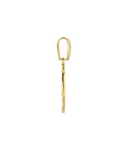 14K geelgoud hanger rondje gediamanteerd 4025927