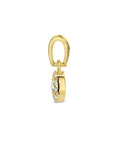 14K geelgoud hanger zirkonia halo 4025933