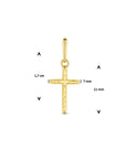 14K geelgoud hanger kruis gediamanteerd 4026077