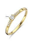 14K Geelgoud Ring Diamant 0.10Ct H Si 4026085