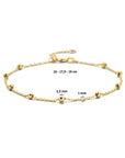 14K Geelgoud Armband Bolletjes 2,5 Mm 16 - 17,5 - 19 Cm 4026530