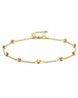 14K Geelgoud Armband Bolletjes Gediamanteerd 2,5 Mm 16,5 - 17,5 - 19 Cm 4026537