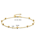 14K Geelgoud Armband Bolletjes Gediamanteerd 2,5 Mm 16,5 - 17,5 - 19 Cm 4026537