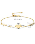 14K Geelgoud Armband Hart En Infinity 15,5 - 17 - 18,5 Cm 4026541