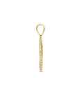 14K geelgoud graveerhanger hart zirkonia 4026648