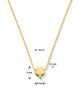 14K geelgoud collier klavertje 0,7 mm 42 - 45 cm 4026693