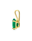 14K geelgoud hanger groen agaat 4026969