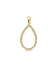 14K geelgoud hanger druppel zirkonia 4028478