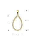 14K geelgoud hanger druppel zirkonia 4028478