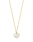 14K geelgoud collier hart parelmoer 40 - 42 cm 4028543