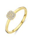 14K Geelgoud Ring Diamant 0.12Ct H Si 4028669