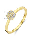 14K Geelgoud Ring Diamant 0.12Ct H Si 4028669