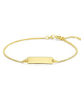 14K Geelgoud Graveerarmband Plaat 5,3 Mm 16,5 - 17,5 - 19 Cm 4028675