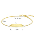 14K Geelgoud Graveerarmband Plaat 5,3 Mm 16,5 - 17,5 - 19 Cm 4028675