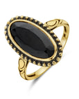 14K Geelgoud Ring Onyx 4028683