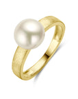 14K Geelgoud Ring Parel Gescratcht 4028700