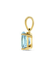 14K geelgoud hanger blauw topaas 4028715