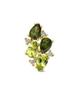 14K geelgoud hanger groen toermalijn, peridot en diamant 0.06ct h si 4028734