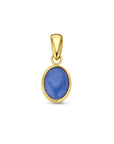 14K geelgoud hanger blauw kwarts 4028791