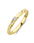 14K Geelgoud Ring Diamant 0.05Ct H Si 4028826