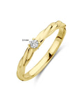 14K Geelgoud Ring Diamant 0.05Ct H Si 4028826