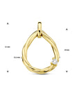 14K geelgoud hanger diamant 0.05ct h si 4028830