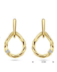 14K Geelgoud Oorhangers Diamant 0.05Ct (2X 0.025Ct) H Si 4028831