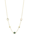 14K geelgoud collier natuurlijke kleurstenen 42 - 45 cm 4028859