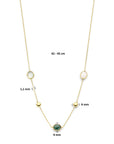 14K geelgoud collier natuurlijke kleurstenen 42 - 45 cm 4028859