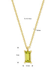 14K geelgoud collier peridot 41 - 43 - 45 cm 4028872