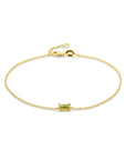 14K Geelgoud Armband Peridot 16,5 - 18 Cm 4028875