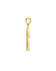 14K geelgoud hanger kruis zirkonia 4029016