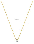 14K geelgoud collier saffier 41 - 43 - 45 cm 4029158