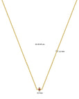 14K geelgoud collier robijn 41 - 43 - 45 cm 4029159