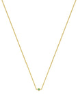 14K geelgoud collier smaragd 41 - 43 - 45 cm 4029160