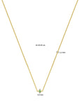 14K geelgoud collier smaragd 41 - 43 - 45 cm 4029160