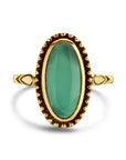 14K Geelgoud Vintage Ring Groen Agaat 4029262