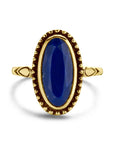 14K Geelgoud Vintage Ring Lapis 4029266