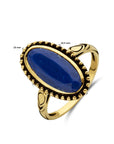 14K Geelgoud Vintage Ring Lapis 4029266