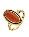 14K Geelgoud Vintage Ring Carneool 4029270