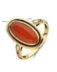 14K Geelgoud Vintage Ring Carneool 4029270