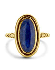 14K Geelgoud Vintage Ring Lapis 4029278