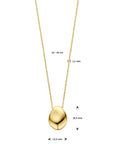 14K geelgoud collier druppel 1,1 mm 42 - 45 cm 4029309